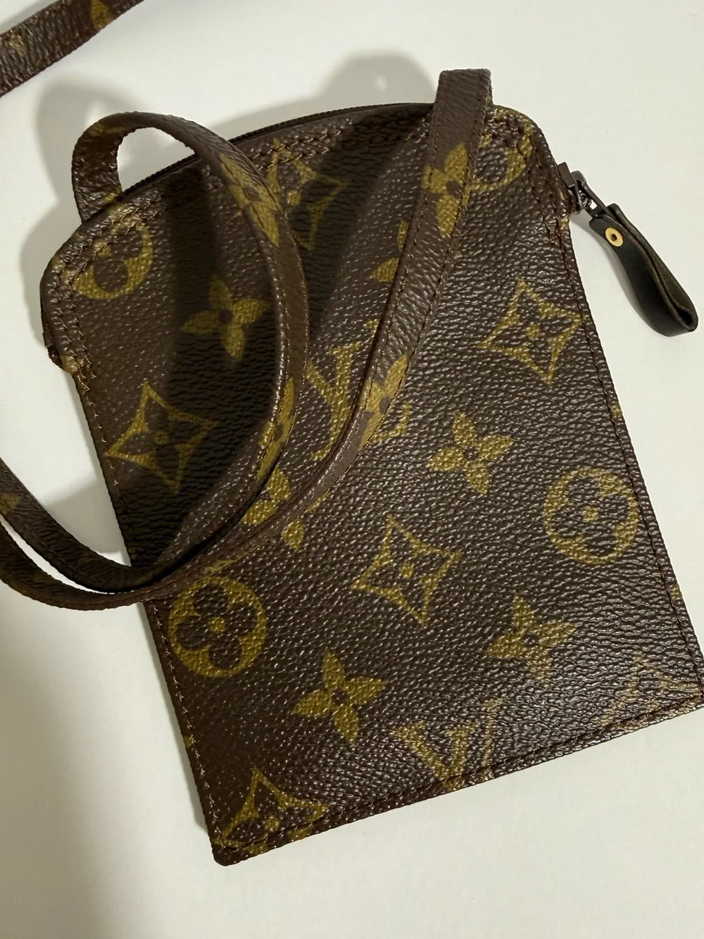 Vintage Louis Vuitton Monogram Pochette Secret Neck Pouch 1986 EUC